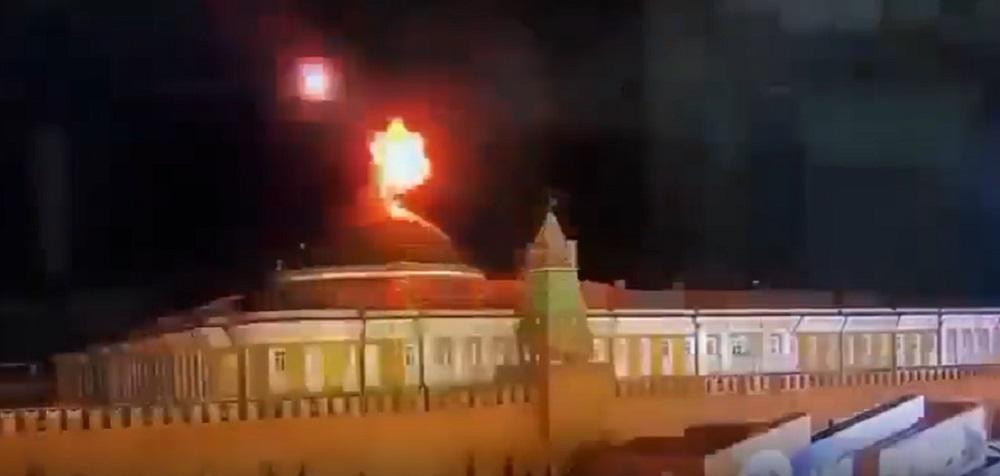 Guerra entre Rusia y Ucrania, ataque con drones al Kremlin, foto captura