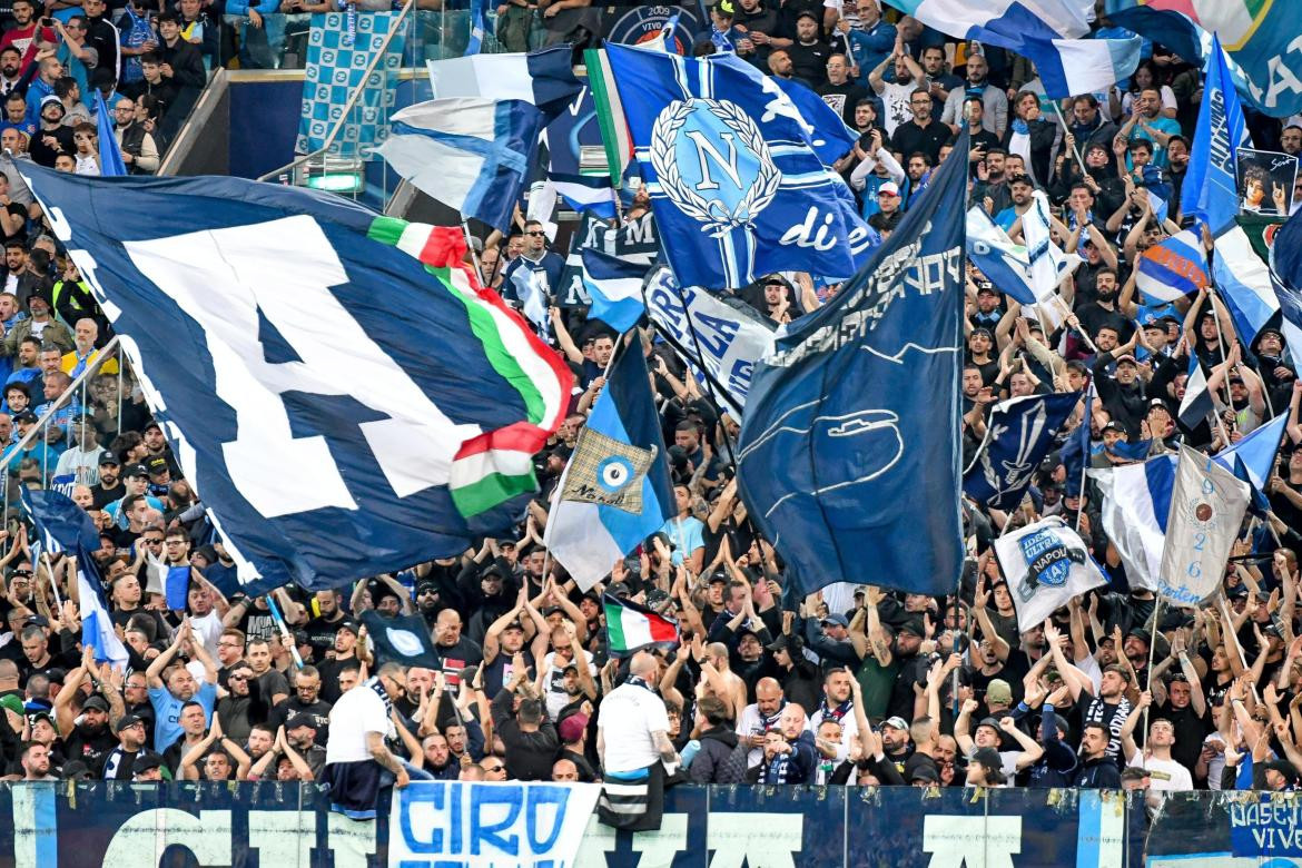 Festejo del Napoli ante el Udinese por la Serie A. Foto: EFE.
