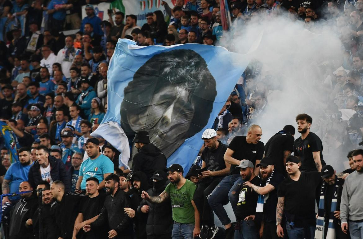 Festejo del Napoli ante el Udinese por la Serie A. Foto: REUTERS.