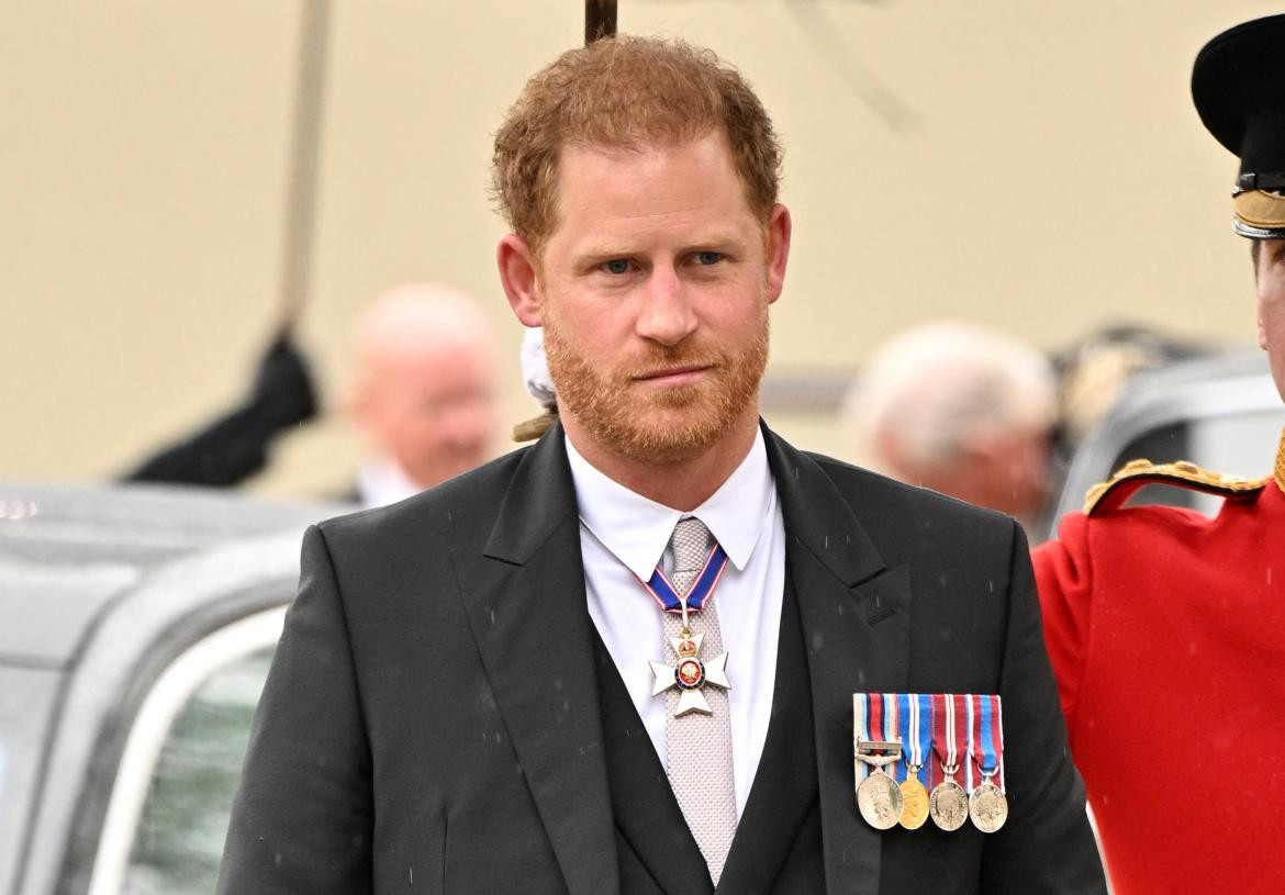 El príncipe Harry en la coronación de Carlos III. Foto: Reuters.