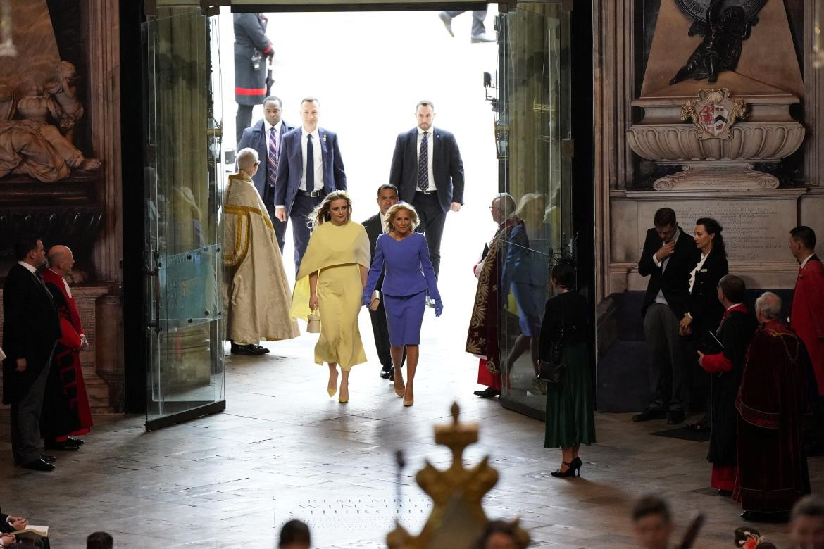 Jill Biden en la coronación de Carlos III. Foto: REUTERS.