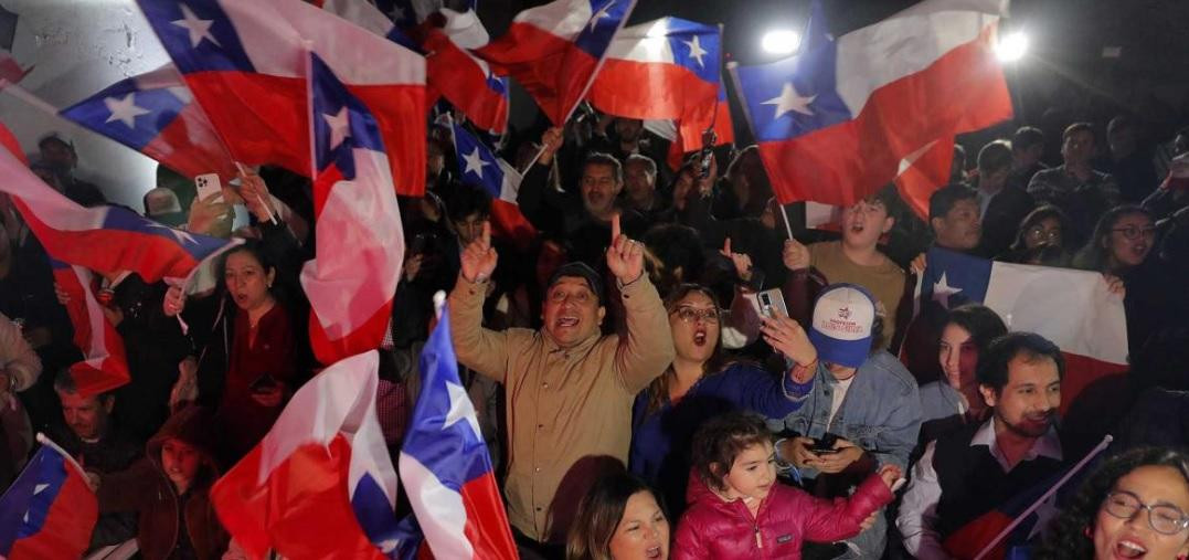 Festejos en Chile, elecciones, foto Télam AFP