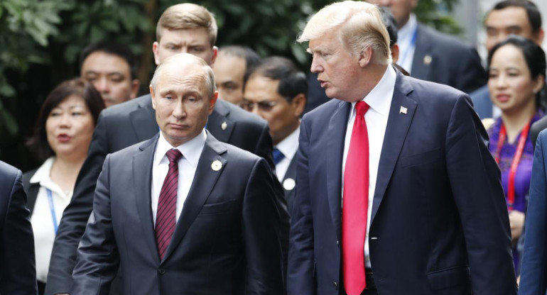 Donald Trump y Vladimir Putin. Foto: AFP.