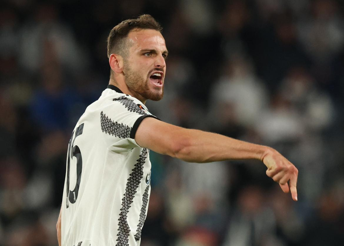 Federico Gatti; Juventus vs. Sevilla; Europa League. Foto: Reuters.