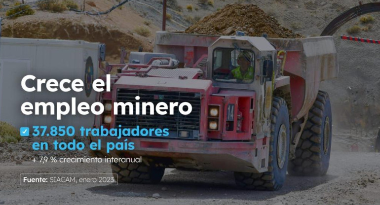 Crecimiento del empleo minero en la Argentina. 