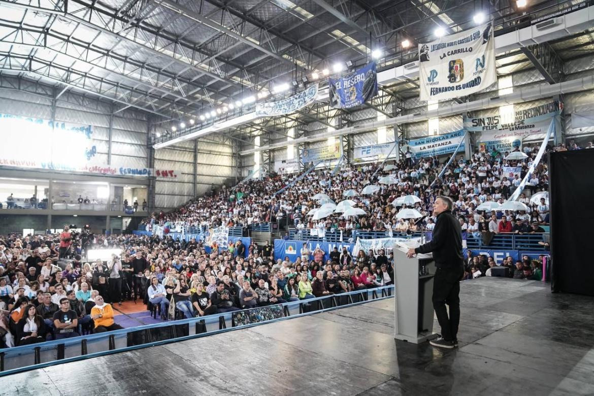 Máximo Kirchner en el cierre del congreso partidario del PJ. Foto: FdT