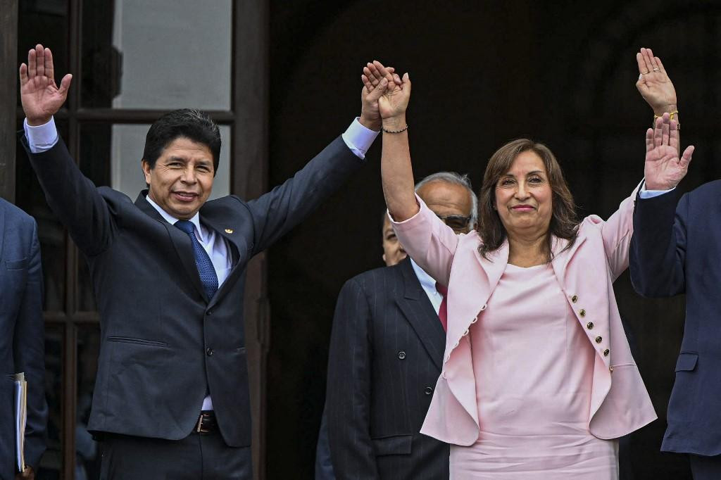 Dina Boluarte y Pedro Castillo, Perú. Foto: EFE