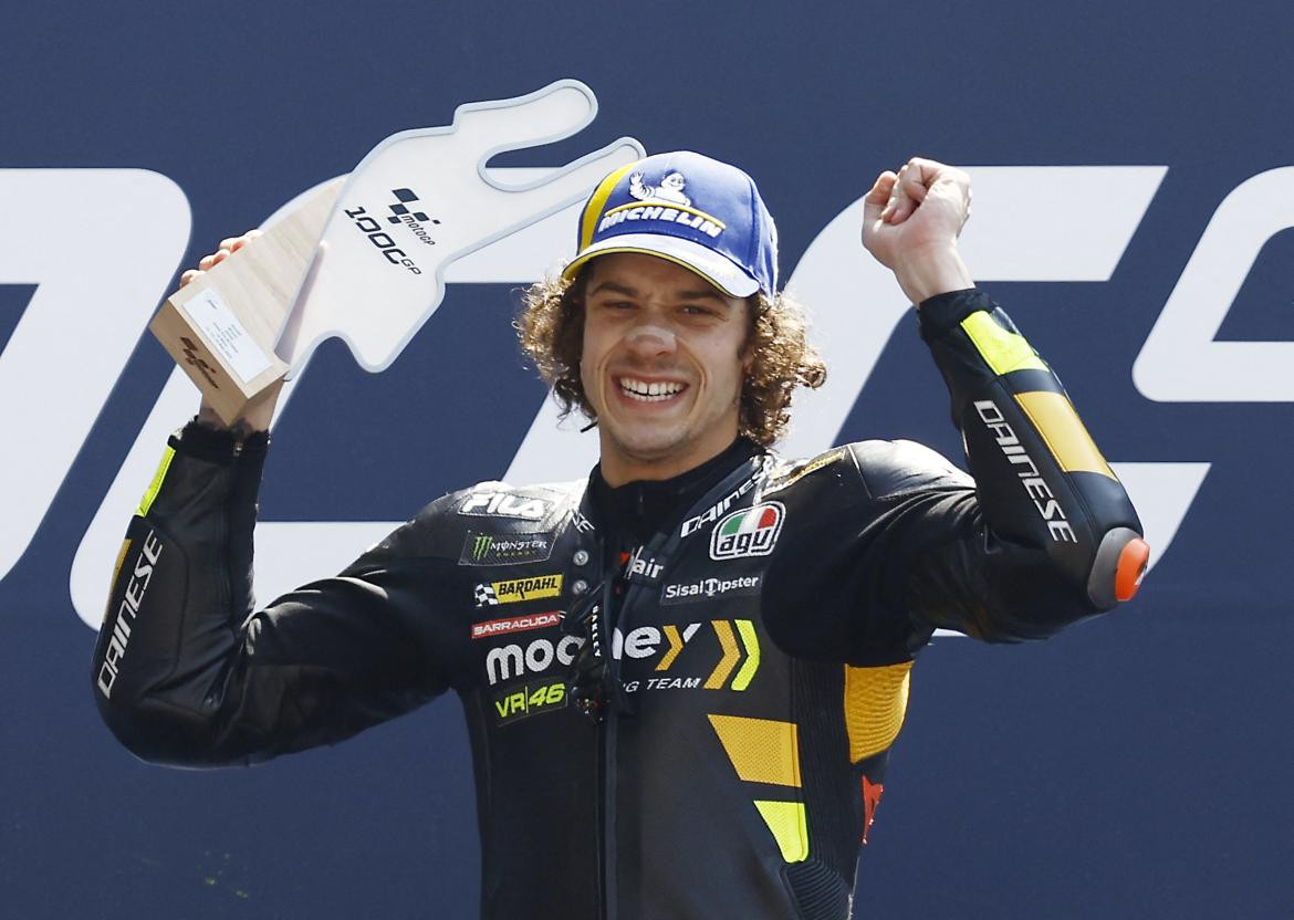 Marco Bezzecchi; MotoGP; ganador en Francia. Foto: Reuters.