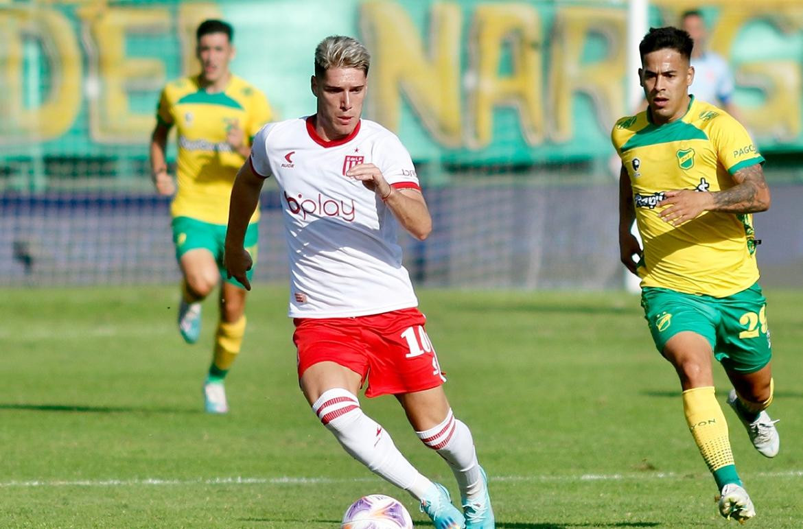 Benjamín Rollheiser; Defensa y Justicia vs. Estudiantes de La Plata. Foto: Twitter @EdelpOficial.