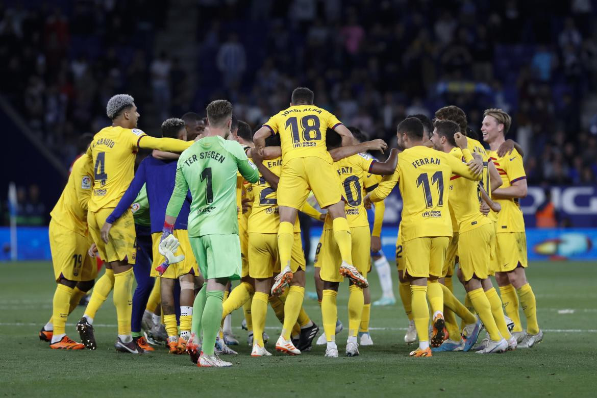 Campeón; Espanyol vs. Barcelona. Foto: EFE.