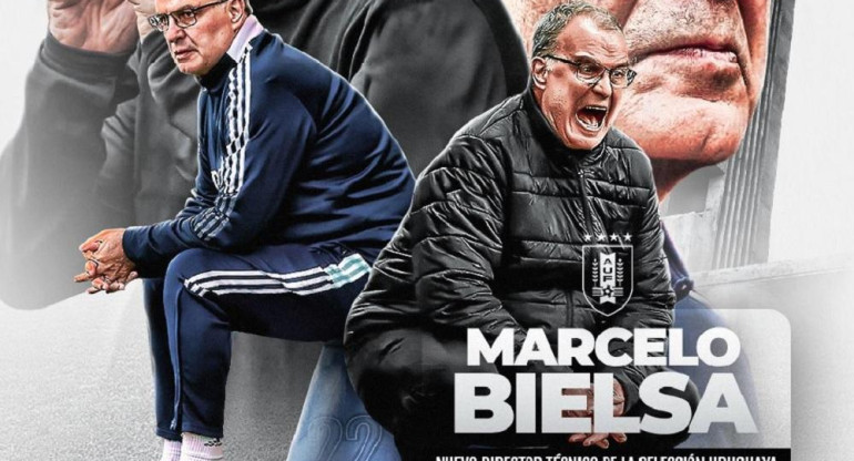 Marcelo Bielsa, nuevo DT de Uruguay. Foto: Twitter @Uruguay.