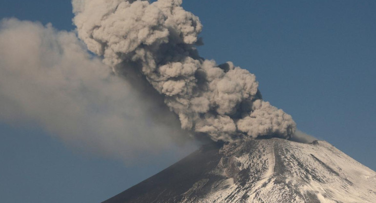 Volcán Popocatépetl. Foto: Reuters.