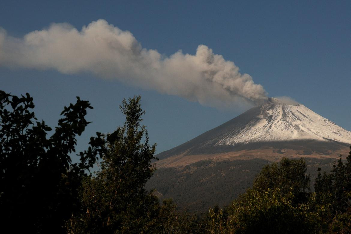 Volcán Popocatépetl. Foto: Reuters.