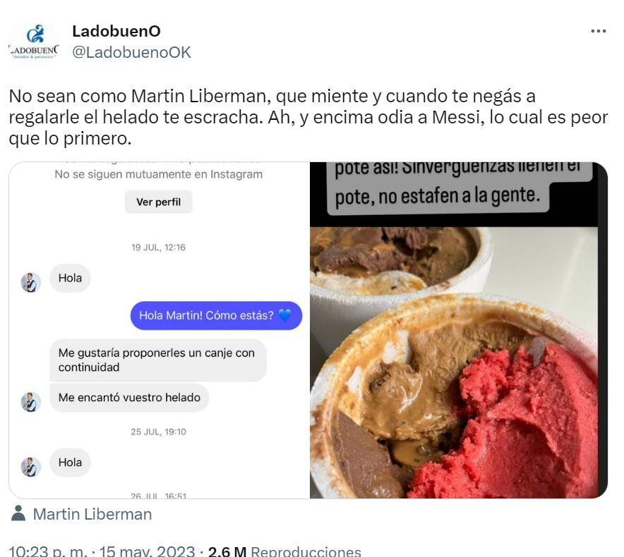 Polémica con Martín Liberman. Foto: Twitter.