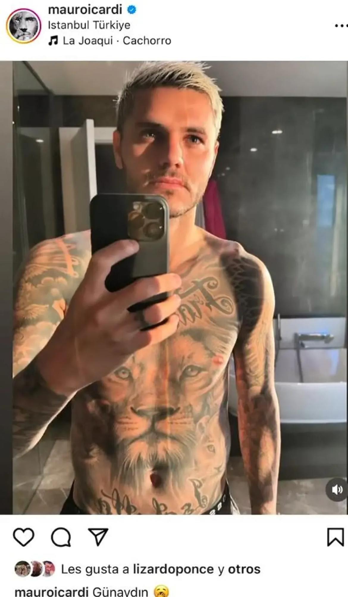 La polémica publicación de Icardi. Foto: Instagram.