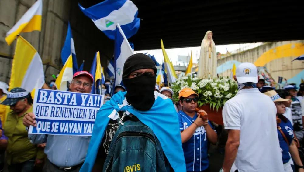 Manifestación en Nicaragua. Foto: Reuters