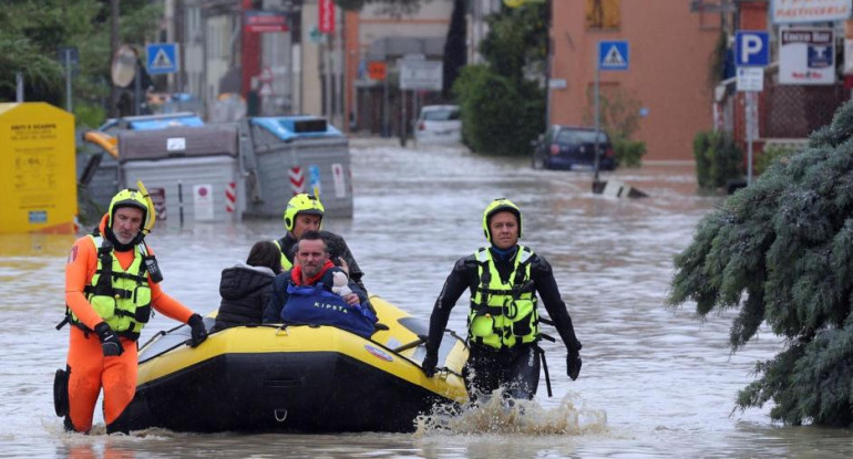Inundaciones en Italia. Foto: EFE 