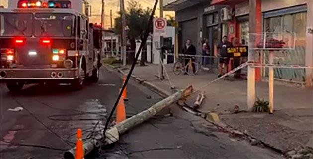 Insólita tragedia: murió tras ser golpeada por un poste de luz que cayó sobre su cabeza. Foto: El Día de Escobar.