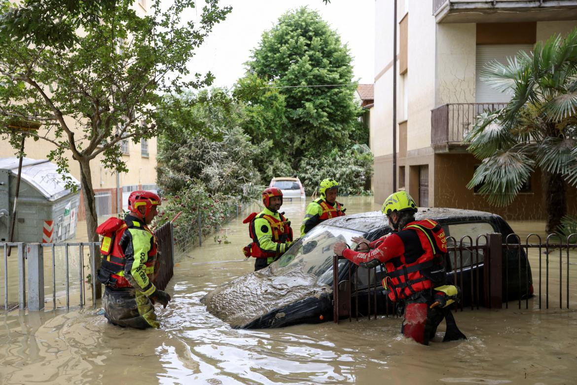 Las inundaciones en Italia provocaron un gran daño. Foto: Reuters.