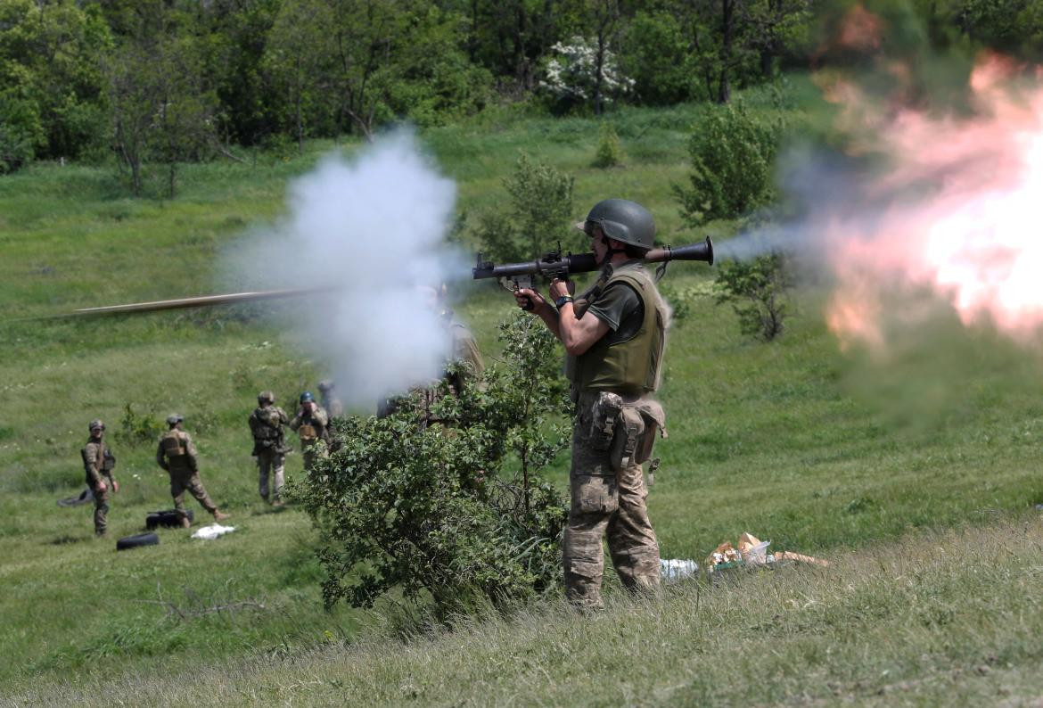 Batalla en Bajmut; Ucrania. Foto: Reuters.