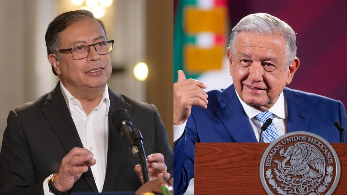 Gustavo Petro y Andrés Manuel López Obrador. Fotos: EFE.