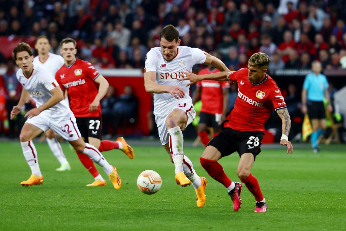 Bayer Leverkusen vs. AS Roma 1. Foto: Reuters.