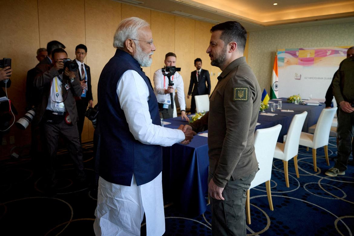 Narendra Modi y Volodimir Zelenski. Foto: Reuters.