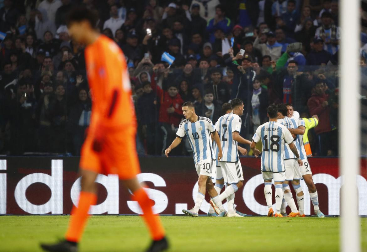 Triunfo Selección Argentina Sub 20 vs. Uzbekistán. Foto: Reuters.