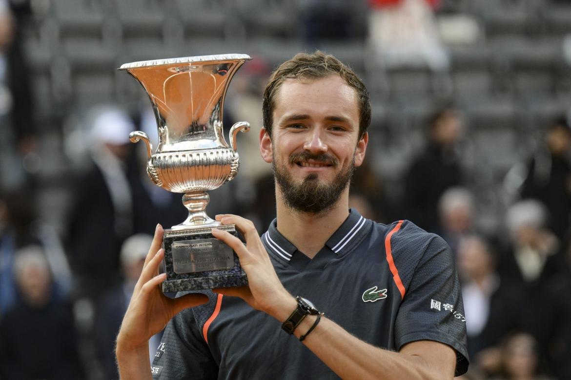 Daniil Medvedev, campeón en Roma. Foto: EFE.