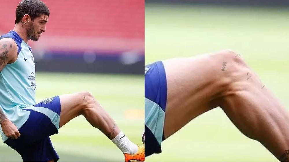 El nuevo tatuaje de Rodrigo De Paul. Foto: Instagram @rodritinibrazil.