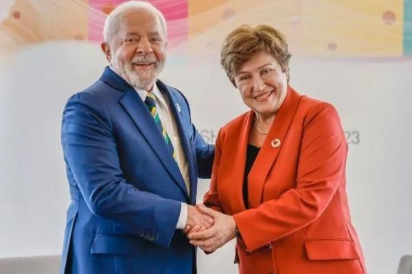 Lula da Silva, Kristalina Giorgieva. Foto: Twitter.