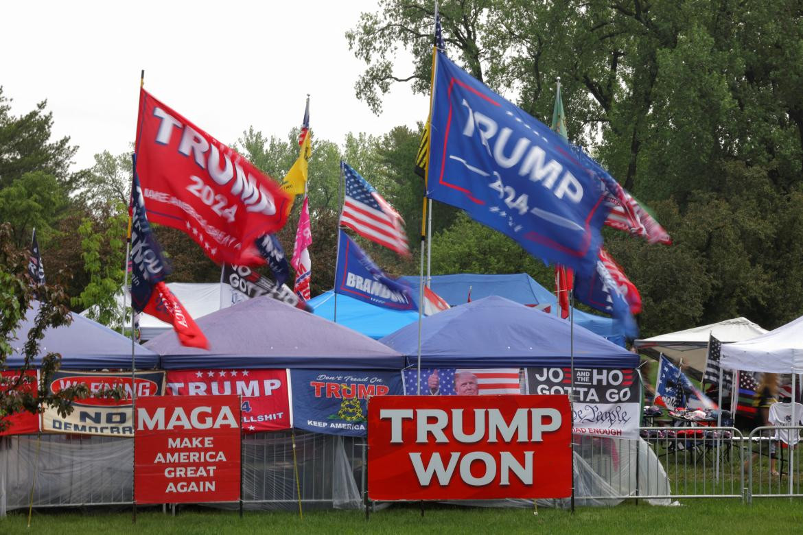 Campaña para el ex presidente de los Estados Unidos y candidato presidencial republicano Donald Trump.Foto: Reuters