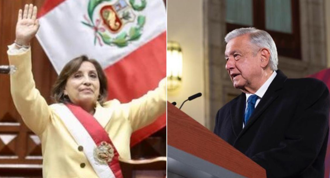 Dina Boluarte y Andrés López Obrador. Fotos: Reuters
