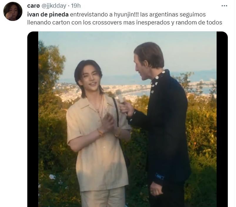 Los memes de De Pineda y Hyunjin. Foto: Twitter.