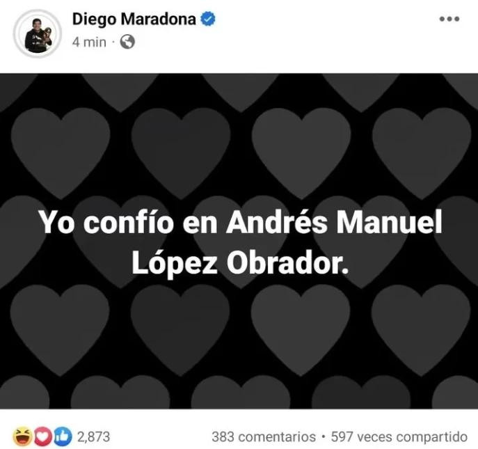 Hackearon las redes de Diego Maradona. Foto: NA.