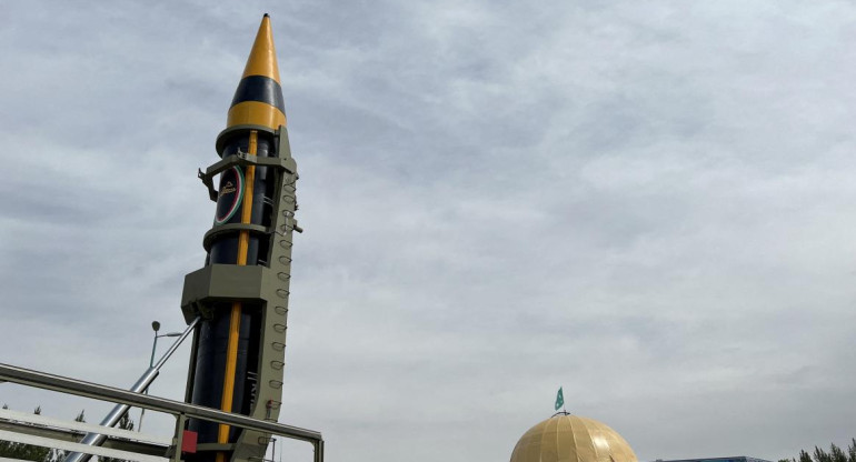 Presentación de Irán de su nuevo misil balístico. Foto: REUTERS.
