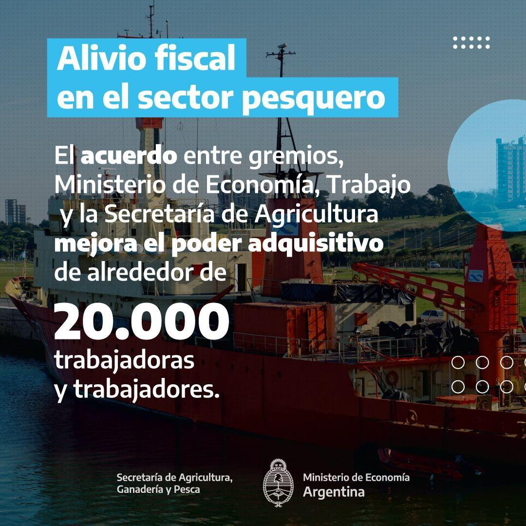 Acuerdo con el sector pesquero y alivio fiscal. Foto: Ministerio de Economía.