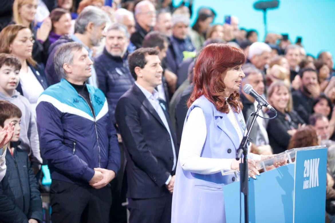 Acto de Cristina Kirchner en Plaza de Mayo. Foto: Prensa.