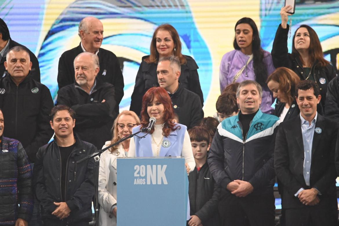 Acto de Cristina Kirchner en Plaza de Mayo. Foto: Prensa.
