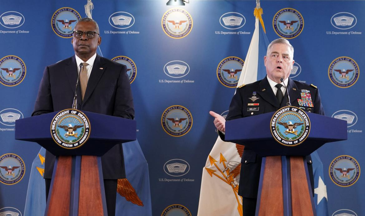 Lloyd Austin y Mark Milley. Foto: Reuters.