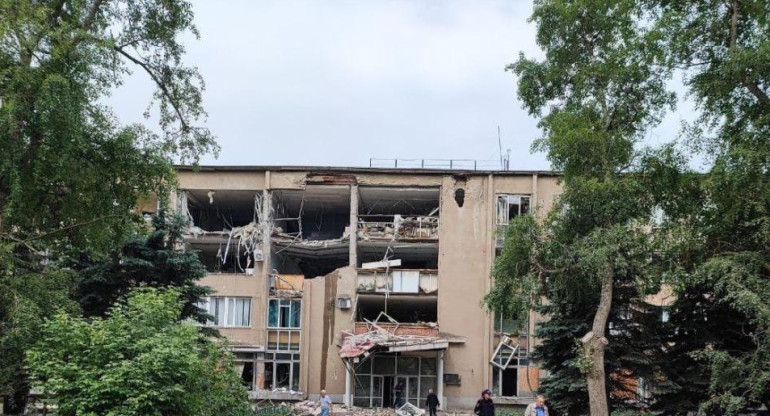 Según datos preliminares, Ucrania lanzó seis misiles contra la ciudad. Fuente: Telegram (Kulemzin_donetsk)