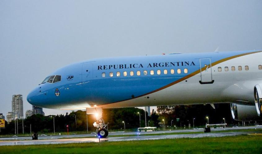 Nuevo avión presidencial en la Argentina. Foto: NA.