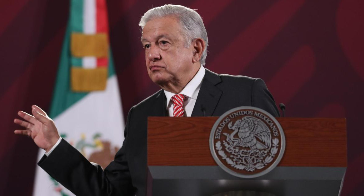 López Obrador en la conferencia diaria. Foto: EFE
