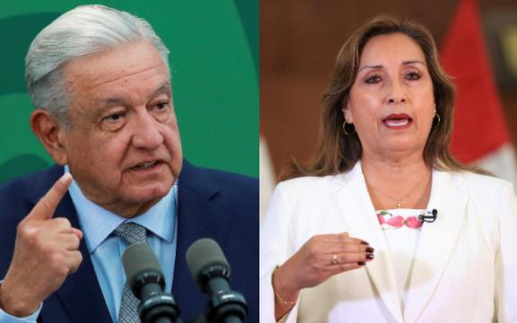 López Obrador y Dina Boluarte 