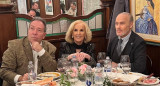 Mirtha Legrand, junto a Alejandro Veroutis y Gino Bogani. Foto: Instagram @ginoginobogani.