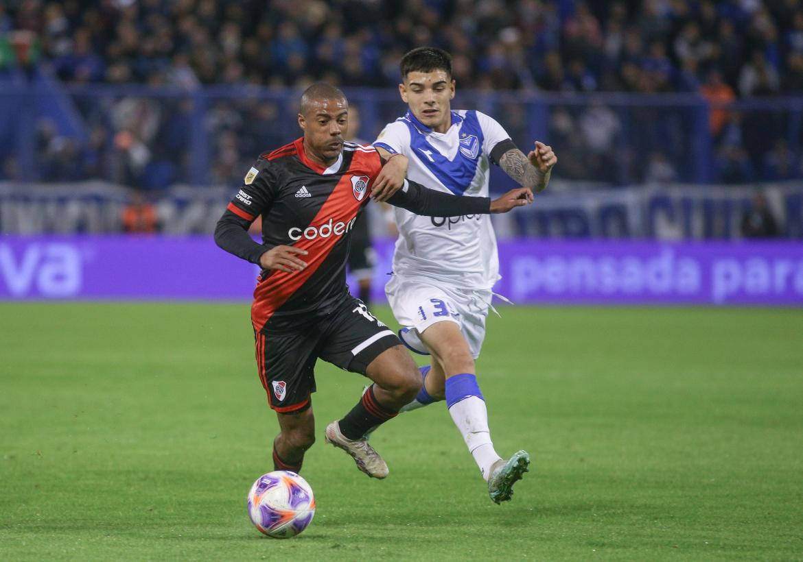 Nicolás de La Cruz; Vélez Sarsfield vs. River Plate. Foto: NA.