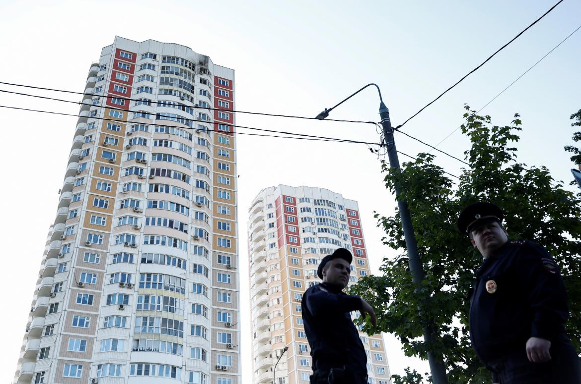 Moscú tras el ataque con drones. Foto: Reuters.