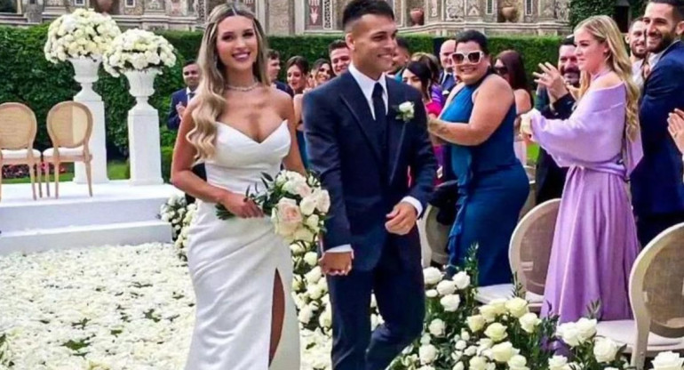 Casamiento de Agus Gandolfo y Lautaro Martínez. Foto: Instagram.