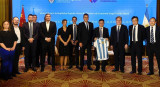 Gira de Sergio Massa en China. Foto: NA.