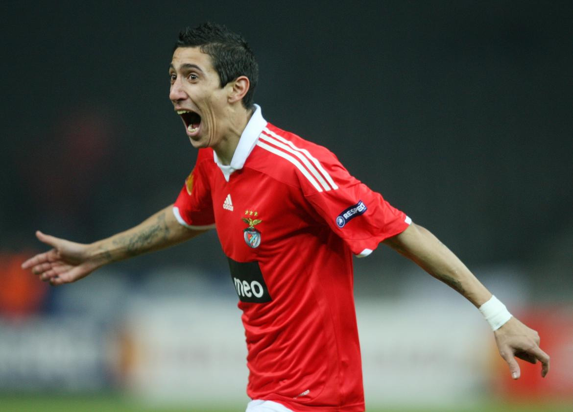 Ángel Di María en el Benfica. Foto: Twitter.